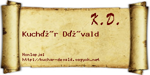 Kuchár Dévald névjegykártya